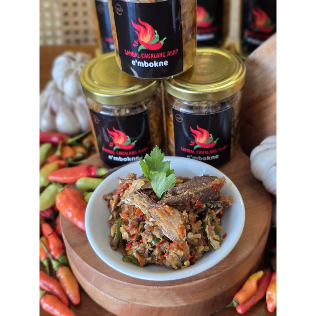 

[KRUCIL.12] Sambal Homemade Tanpa MSG Cumi Asin dan Cakalang Asap by E'MBOKNE 85 gr / Sambal Pedas Gurih Bikin Nagih / Sambal Tanpa Pengawet