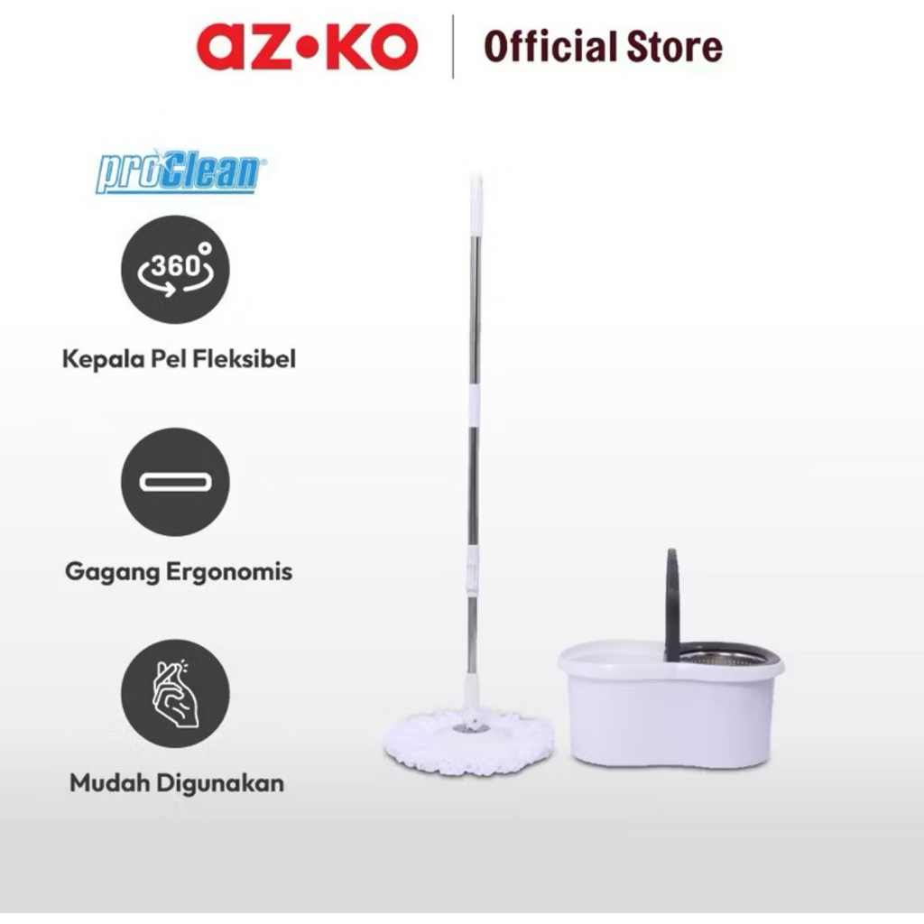 Proclean Set Alat Pel Putar - Spin Dry Mop