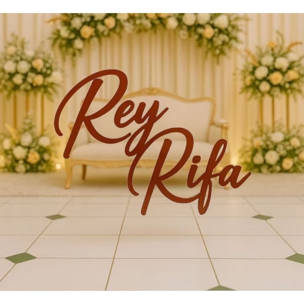Huruf Kayu Sambung backdrop wedding, Lamaran ,Hiasan dinding