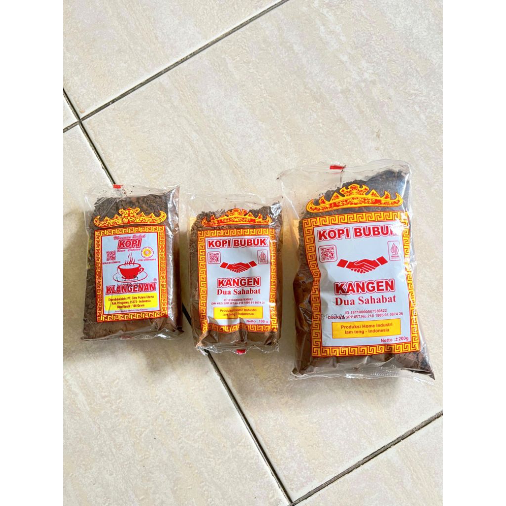

Paket Lengkap ( Kopi Klangenan 100 gr , Kangen 200 gr , Kangen 100 gr)