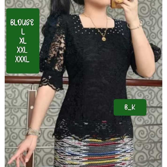 Baju Blouse Brokat Natalan Baju Wanita Baju Atasan Maira Baju Kondangan / Blouse kebaya wanita / keb