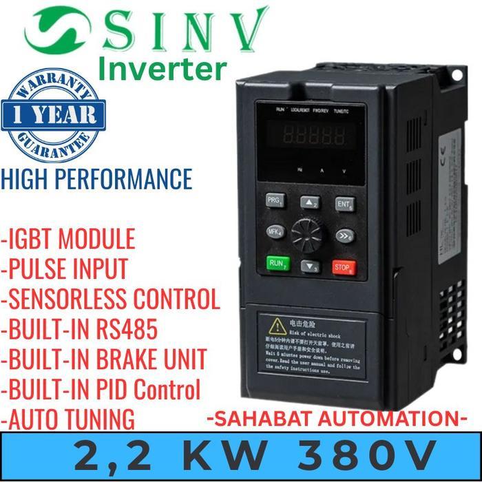 SINV Inverter 2,2KW 2,2 KW 380V 3Phase Inverter Motor 3HP 3 HP 3 Phase 380V Invt VFD Inverter Dinamo