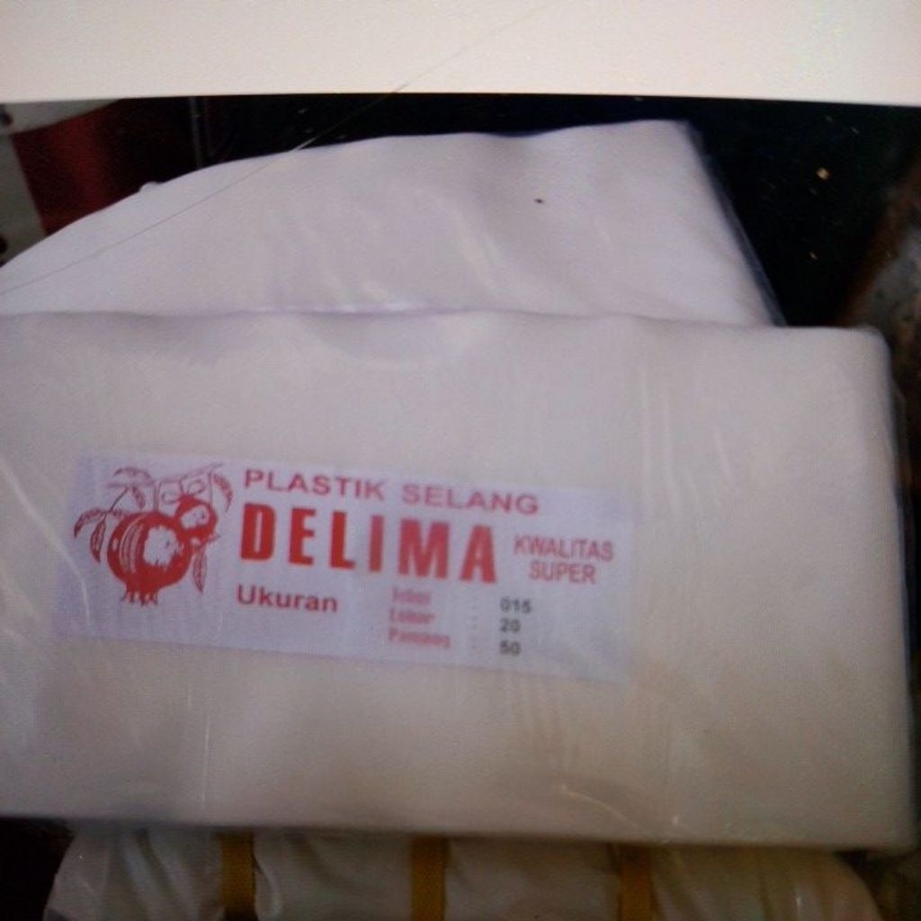selang plastik 4dim / 4 in delima 50meter bening