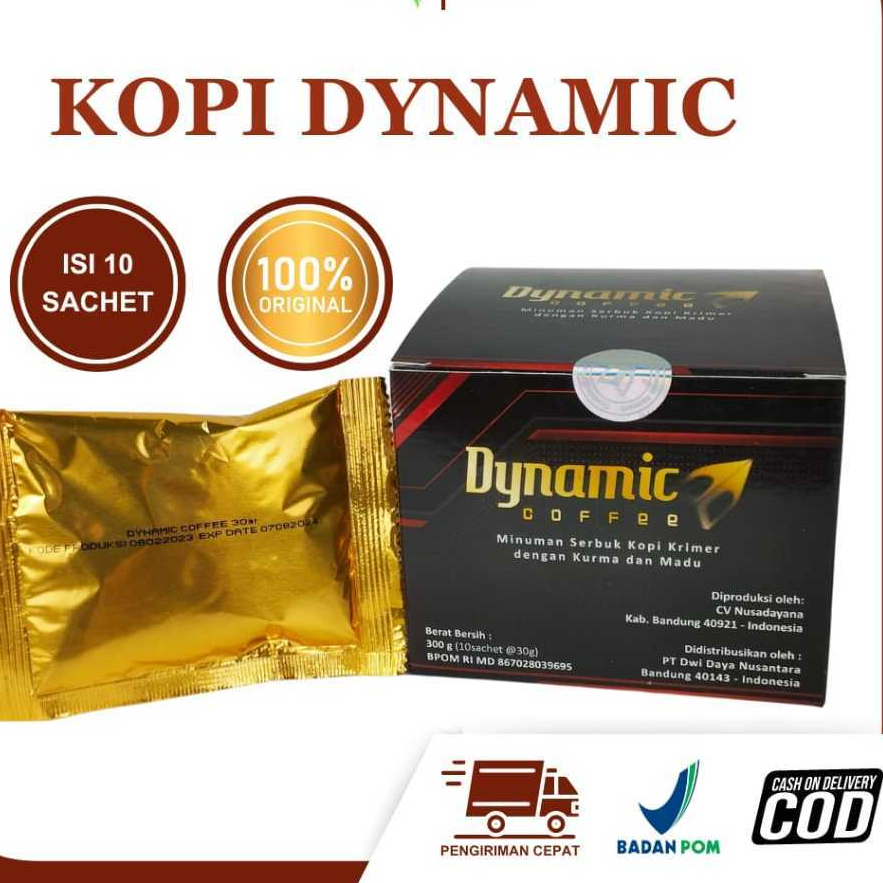 

KOPI DINAMIK KEMASAN GOLD 1 BOX ISI ( 10 SACHET ) DYNAMIC COFFEE ORIGINAL 100%