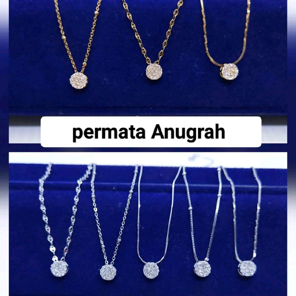 Kalung perak 925, kalung liontin bulat tusuk model terbaru, perak asli 925