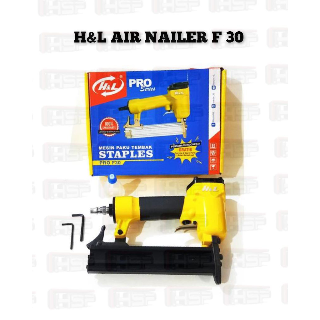 

H & L Nailer Air F30 menggunakan angin HL