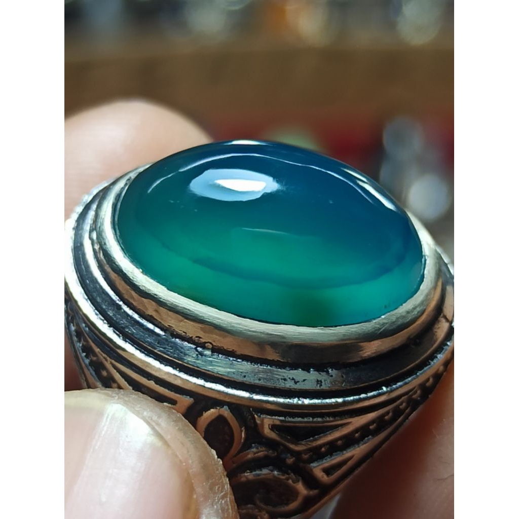 batu cincin anggur biru langit giwang