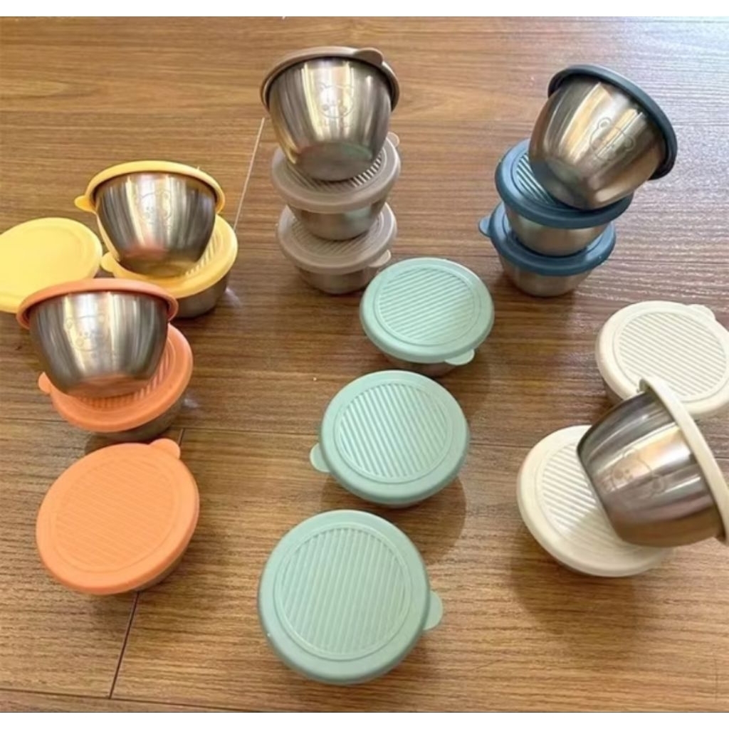 Mangkok Saus Mini Stainless Steel Tempat Wadah Saus Mini Stainless Steel