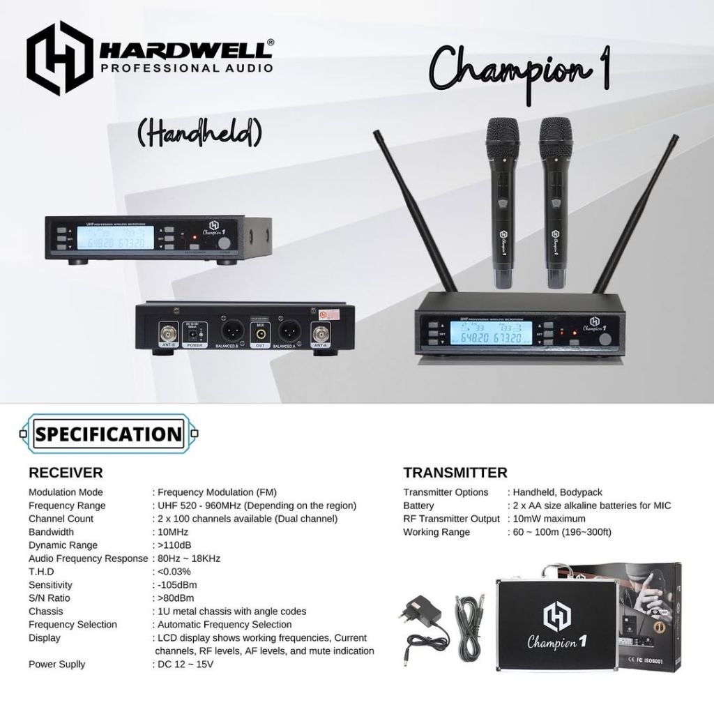 Mic Wireless Hardwell Champion 1 Handle