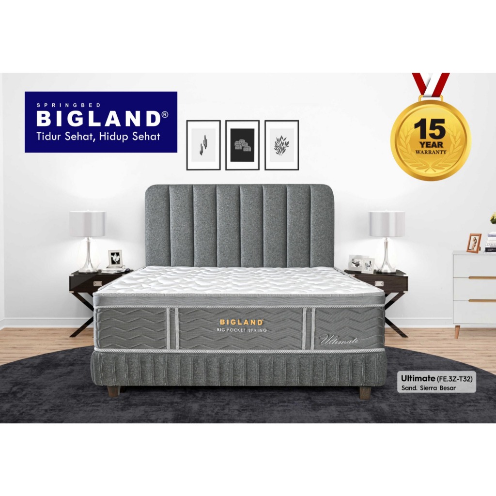 Kasur Springbed Ultimate Bigland / Matras Bigland BigKoil Tebal 32cm - Matras Aja, 100x200