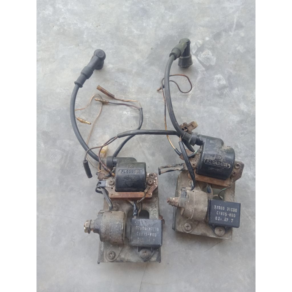 Satu set pengapian,CDI,koil,bendik,breket Suzuki rc100 tornado Cristal original