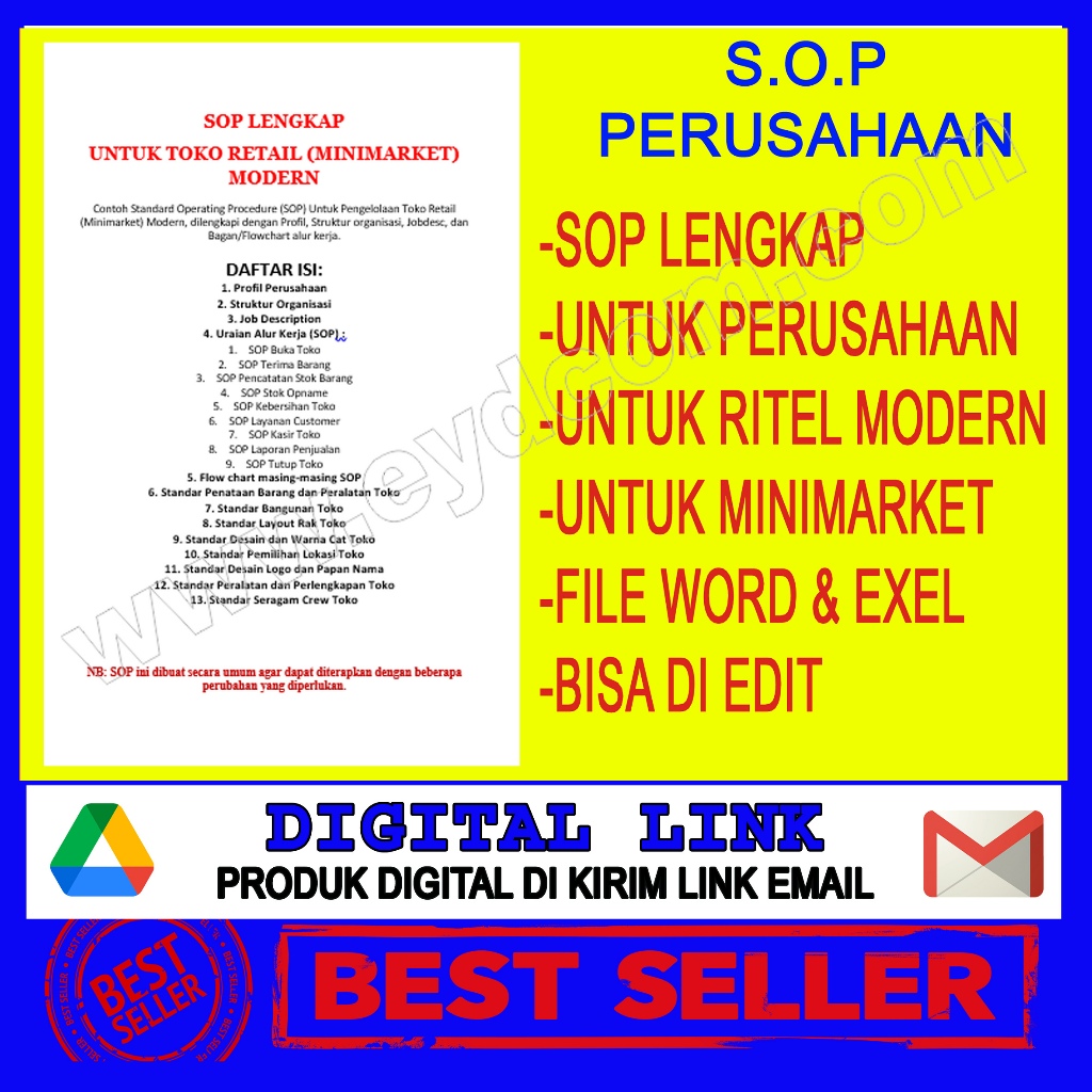 SOP PERUSAHAAN MINIMARKET RETAIL MODEREN LENGKAP