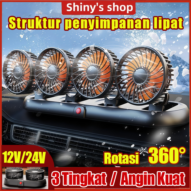 【COD】Kipas angin Mobil 24 Volt/12 Volt terbaru untuk truk Penyimpanan yang dapat dilipat Kipas Angin