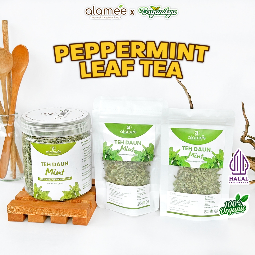 

ALAMEE Peppermint Tea Teh Daun Mint Organik Pappermint Papermint Kering Dried organikya