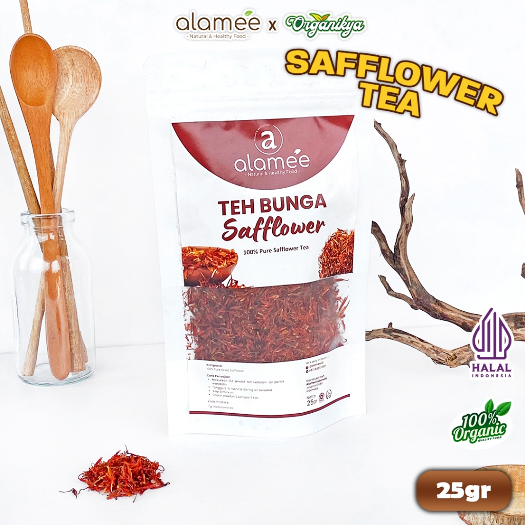 

Teh Bunga Safflower Herbal Tea Original Organik 25gr Alami Siap Seduh Minum Sehat Organic organikya