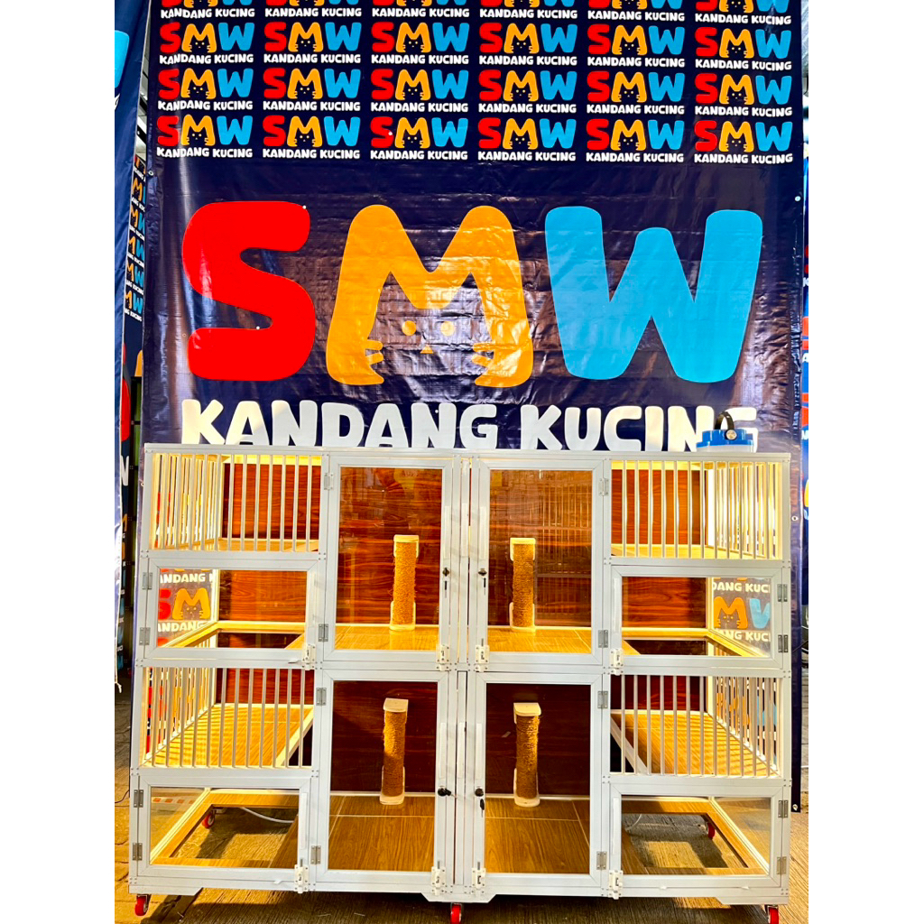 Kandang Kucing Aluminium 4 Kamar
