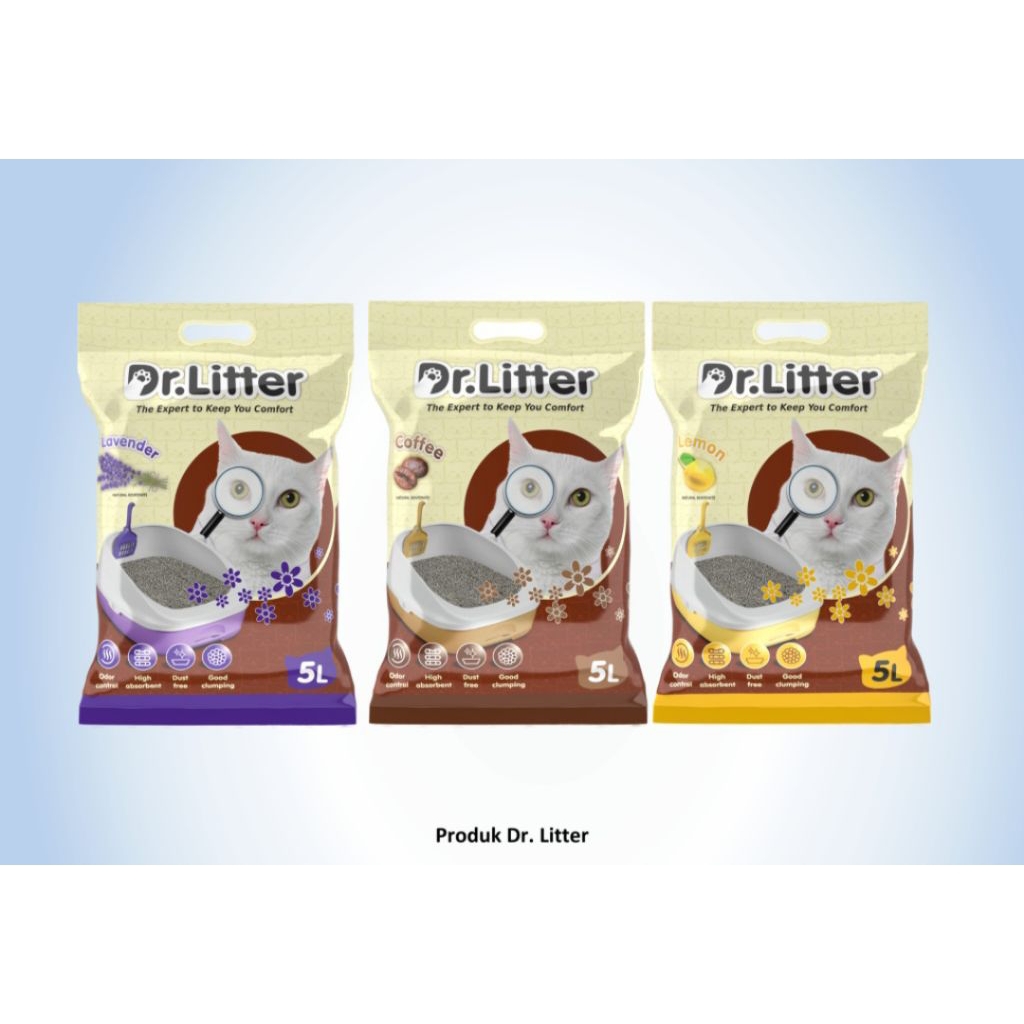 PASIR DR.LITTER 25 LITER - Pasir Kucing Bentonite Cat Litter