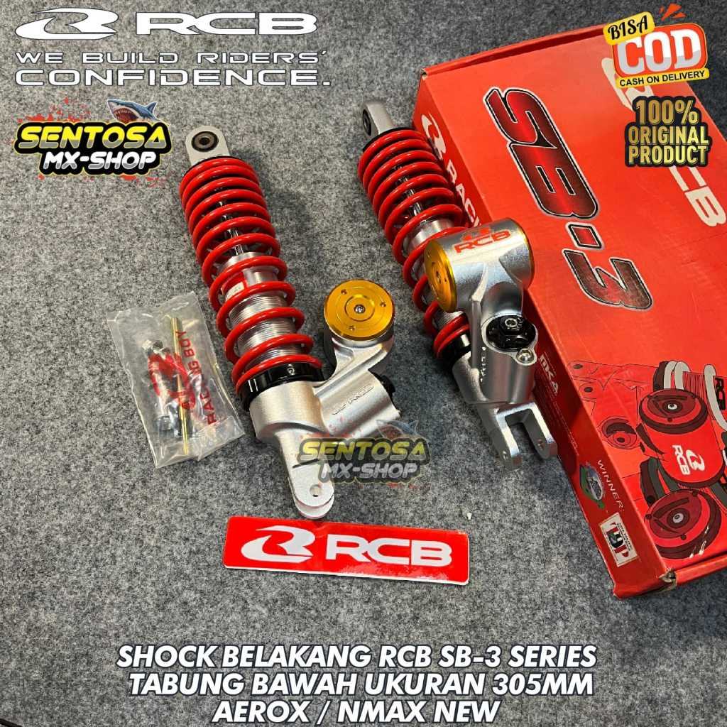 [ RCB ORIGINAL ] SHOCK BELAKANG RCB SB-3 SERIES TABUNG BAWAH UKURAN 305MM MOTOR AEROX / NMAX NEW