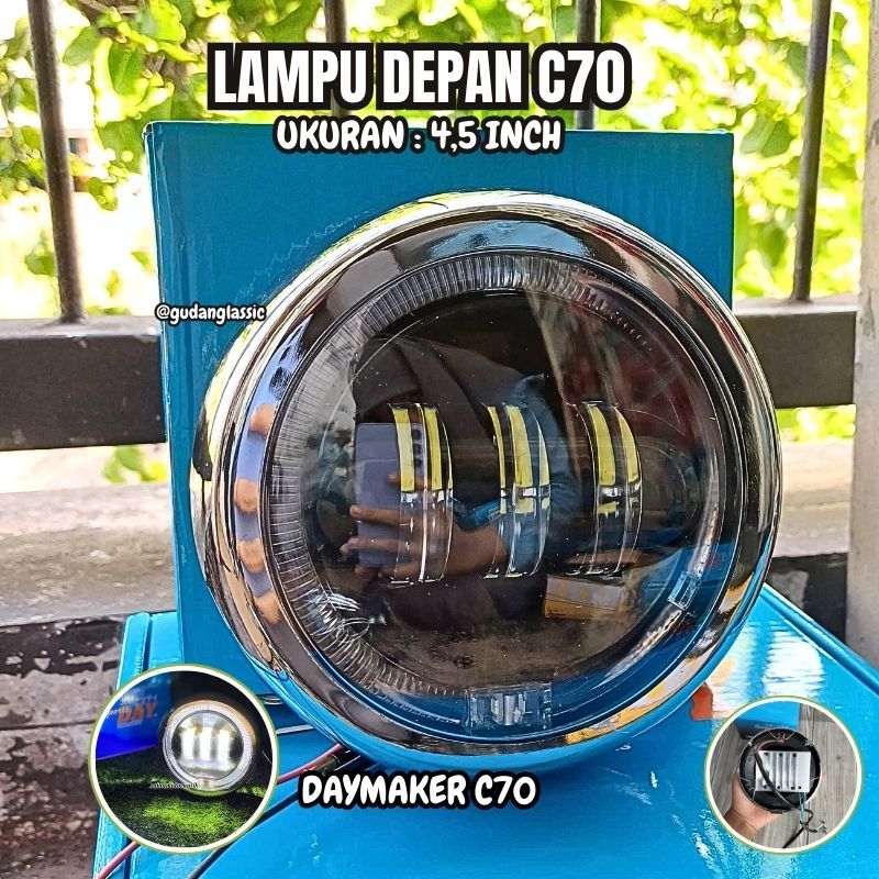 LAMPU DEPAN C70 MURAH LAMPU DEPAN HONDA C70 LED ANGEL SPORTDAY