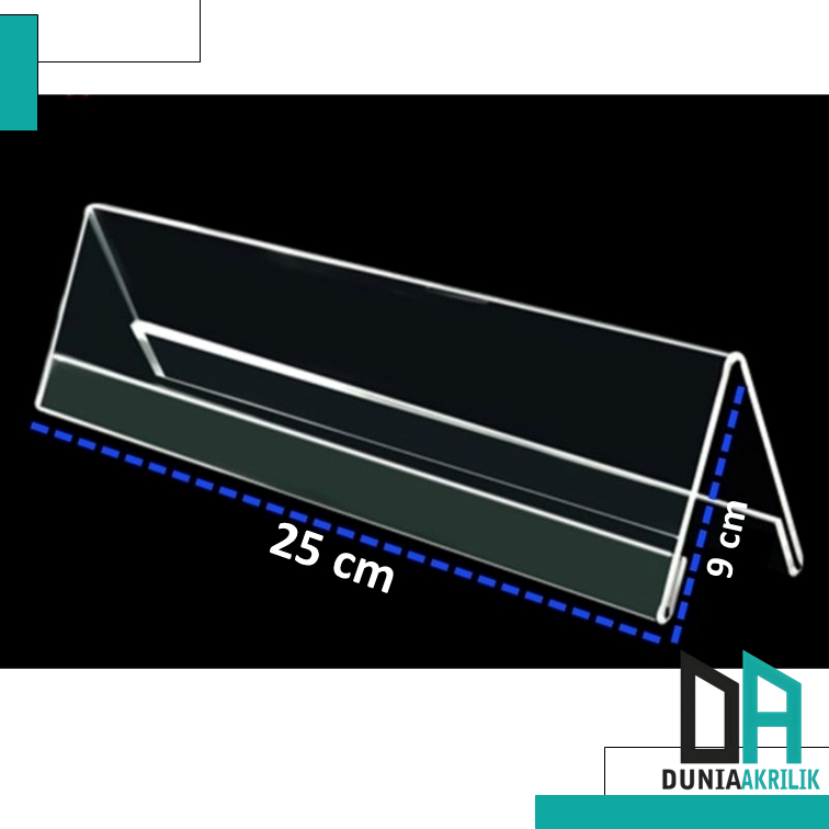 

AKRILIK NAME PLATE / PAPAN NAMA MEJA SEGITIGA 9X25CM