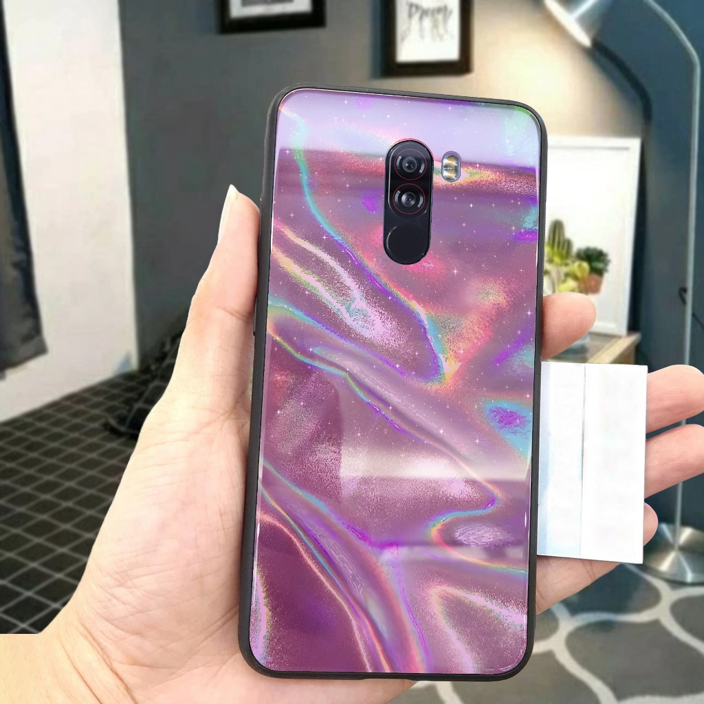 Casing Poco F1 Terbaru Motif Hologram Case Pocophone F1 Softcase Hardcase Glossy Kesing Silikon Cod