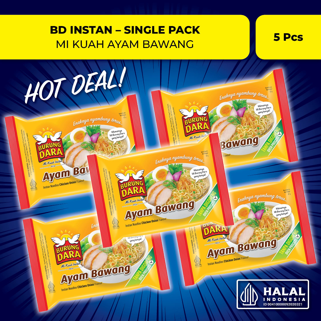 

Burung Dara Instant Kuah Ayam Bawang 5 Pcs