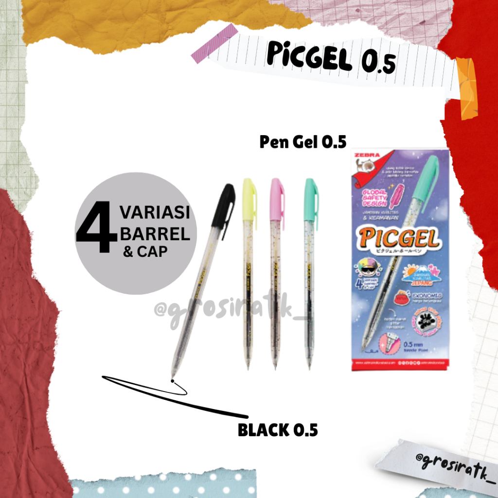 

Zebra Pic Gel Cap Style Pen – Pulpen Gel Hitam Halus & Nyaman | Desain Transparan Glitter 4 Warna | pulpen untuk Sekolah - Pulpen Kantor - Pulpen Kuliah / Mahasiswa - Pulpen Gel Ekonomis - Pulpen Gel Nyaman - Pulpen GEL - PICCOLO GEL - PICCOLO 0.5