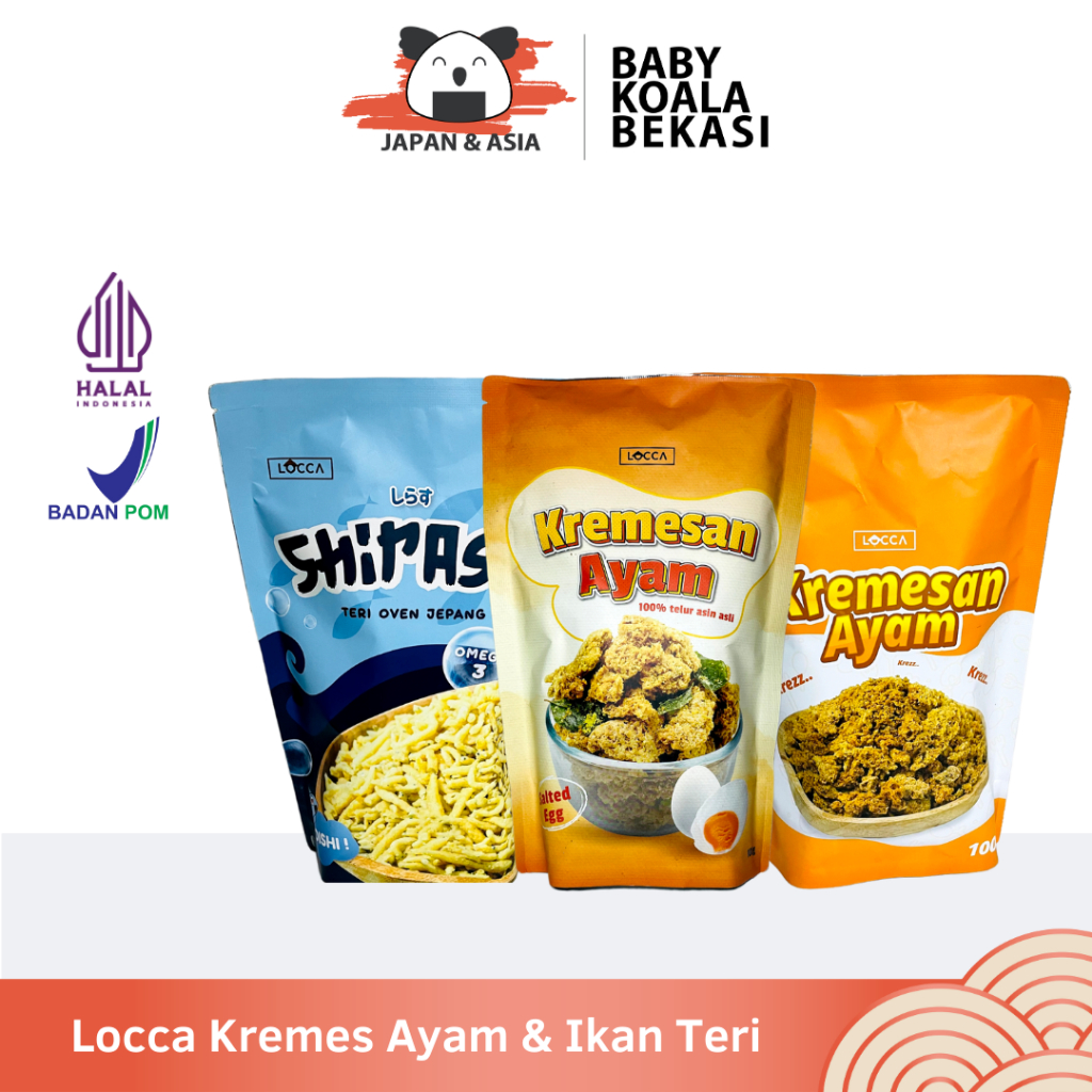 

LOCCA KREMESAN AYAM SHIRASU IKAN TERI JEPANG 100 g Halal | Snack Cemilan Anak Tanpa Pengawet -BKB