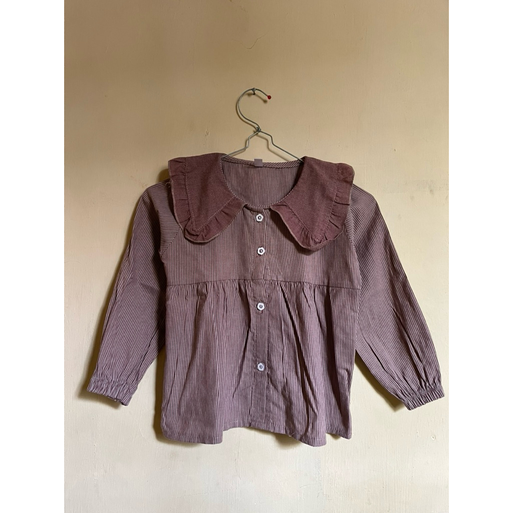 prelove blouse atasan anak no 4 3-4th maroon by mumtaza