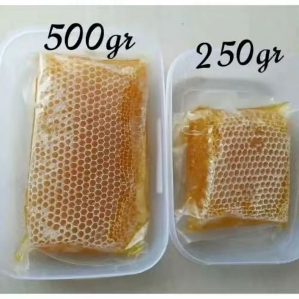 

Madu Sarang Murni 250 Gram dan 500 Gram Meliefera Honey Bee. Madu Sarang Alamiah Menyehatkan.
