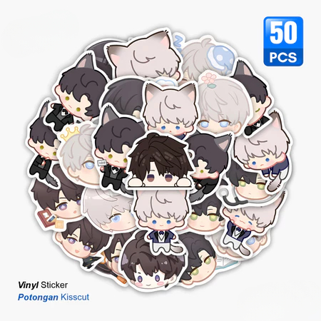 Stiker Kartun Animasi Paper Vinyl Deco Buku Jurnal Tumbler Laptop Aesthetic