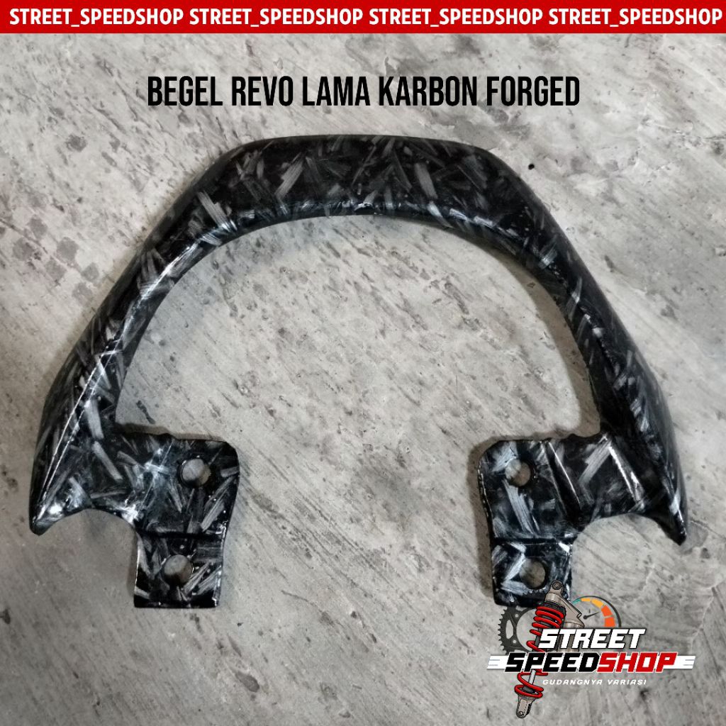Behel Begel Revo Lama KARBON FORGED Pegangan Jok Belakang Honda Revo Old Carbon Hidrograpic Planger 