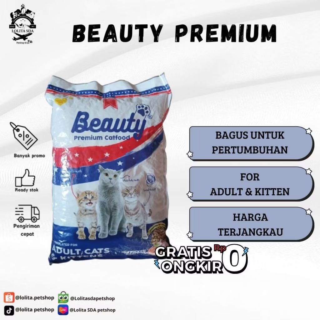 beauty premium catfood pakan kucing beauty