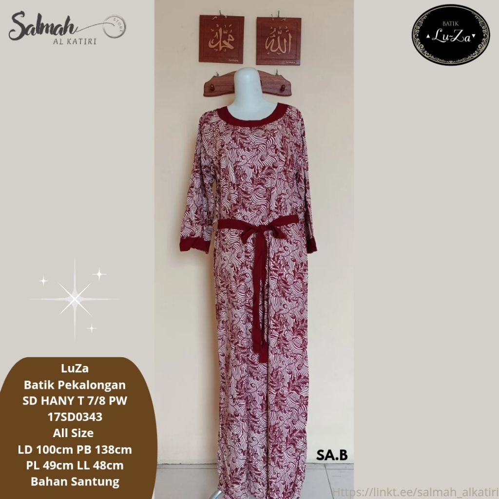 Daster LuZa Batik Pekalongan SD HANY T 7/8 PW (B)