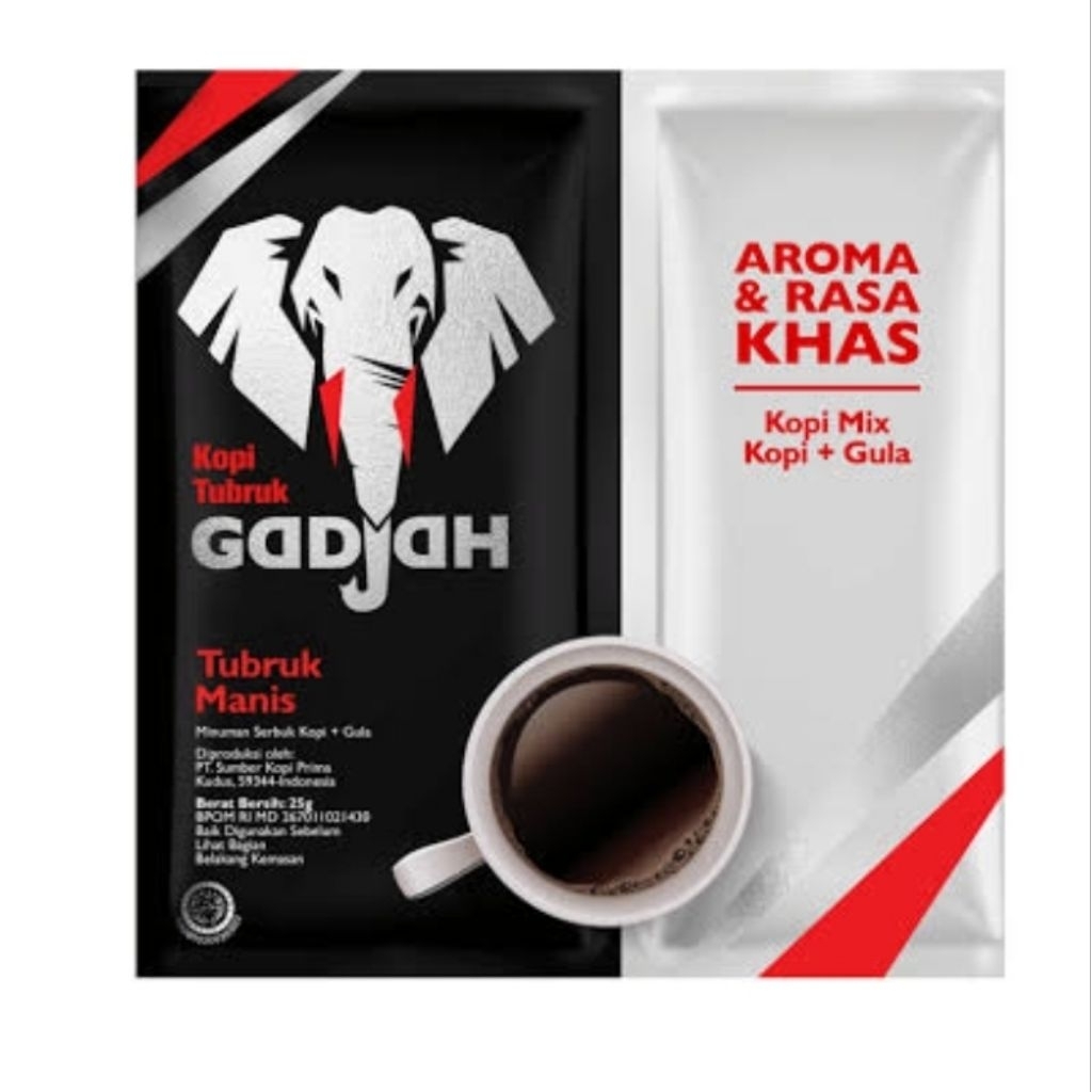 

GADJAH kopi tubruk manis renceng 24gr