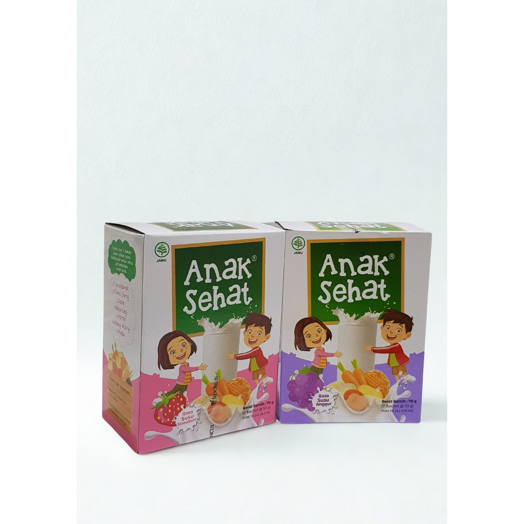 

jamu anak sehat rasa susu strawberry dan susu anggur isi 7 sachet @ 10 gr