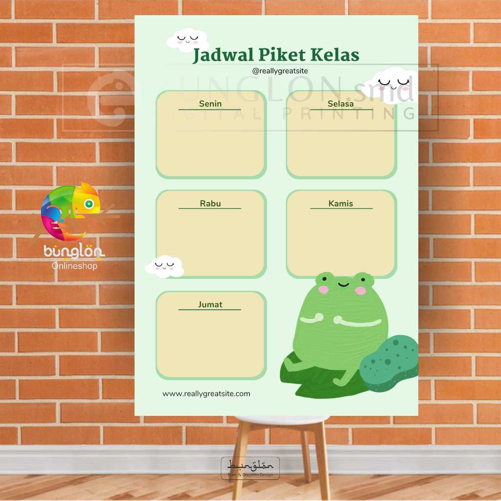 

Poster Jadwal Piket KelasModel Hijau Muda
