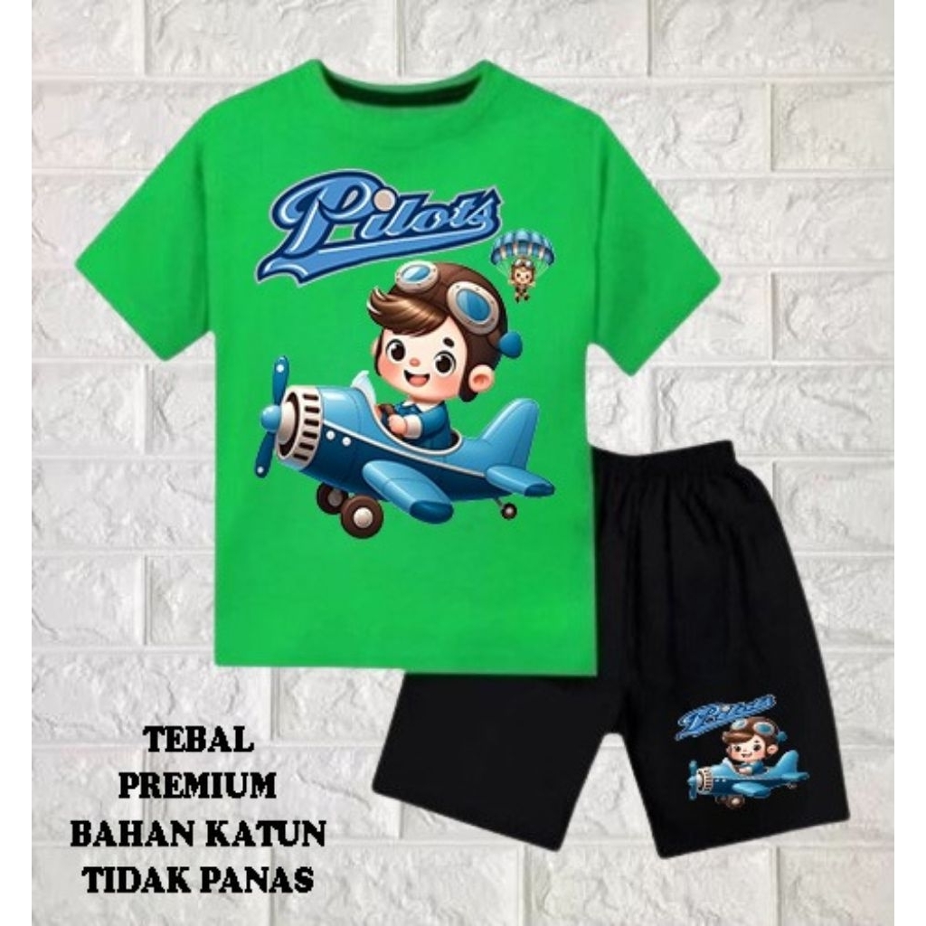 Setelan baju anak laki laki perempuan baju kaos setelan anak laki laki perempuan umur 6bln-10tahun m