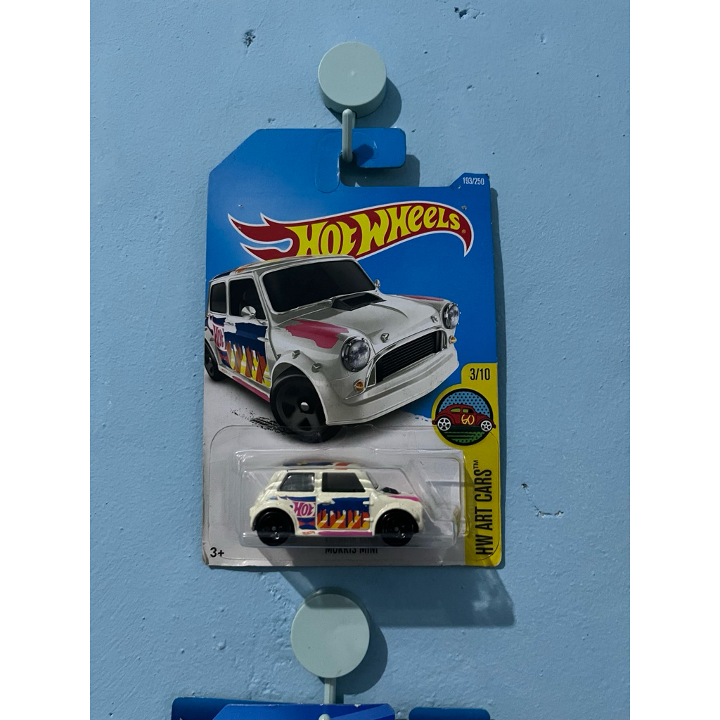 [HOT ITEM LANGKA] Hot Wheels Morris Mini Putih Hw Art Cars