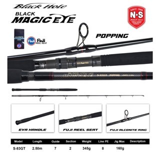NS BLACK HOLE Joran Pancing Spinning MAGIC EYE BLACK S-83GT Popping Nano Carbon + Woven Cloth Carbon