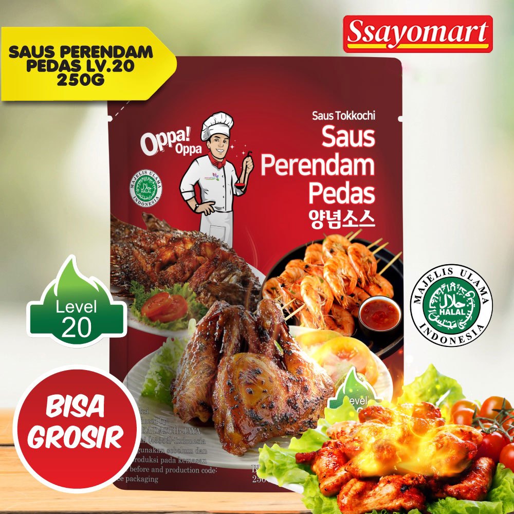 

Saus Perendam Pedas Tokkochi Oppa!Oppa Saus Buldak Pedas 250g Level 10 20 30