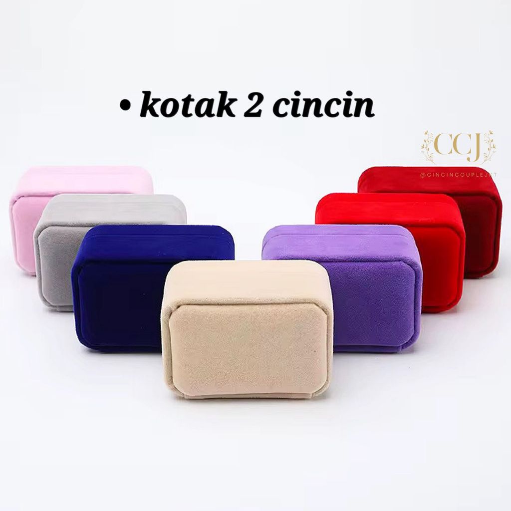 Holly Dstore Box Velvet Premium Untuk Cincin Kalung Gelang Rantai Kalung Panjang Lamaran Akad