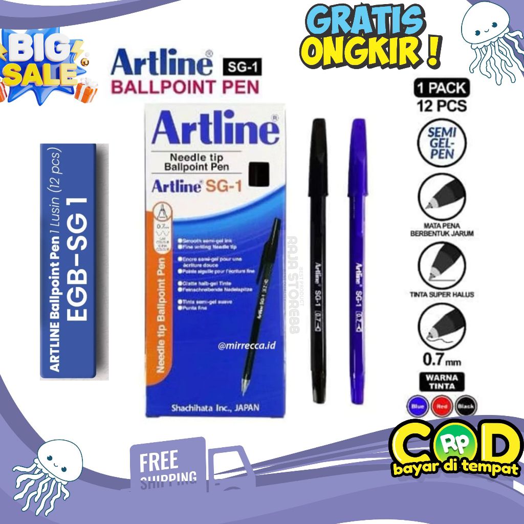 

Pulpen Ballpoint Artline SG-1 Premium ( 12 Pcs )