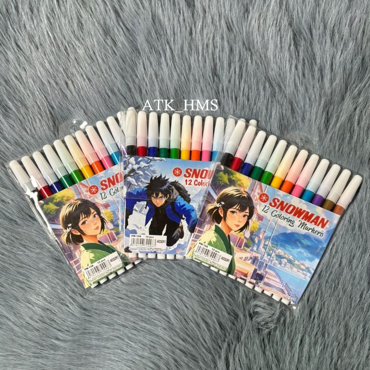 

Snowman Coloring Markers / Spidol 12 Warna Snowman