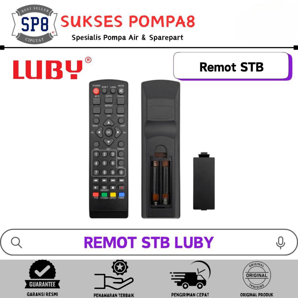 Remot Set Top Box LUBY DVB-T2 Digital / Remot Receiver Luby