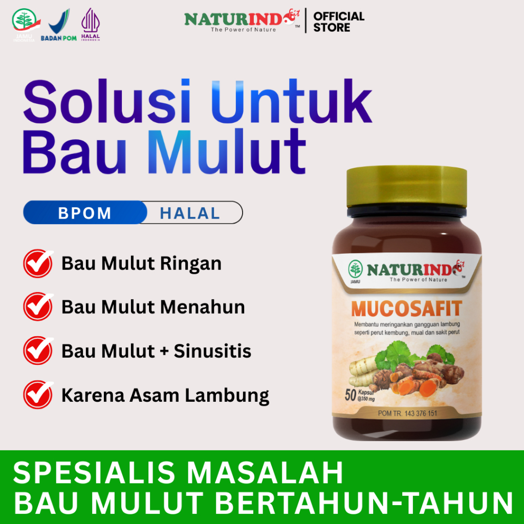 Obat Bau Mulut Penghilang Bau Mulut Herbal Bau Mulut Menahun Mucosafit