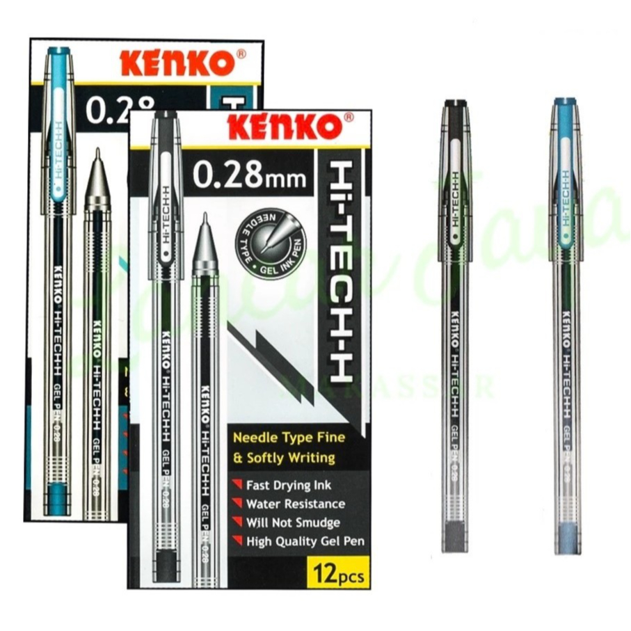 

[1 BOX / 12 PCS] Pulpen Hi-Tech Kenko Hi-TECH-H Gel Pen 0.28 mm