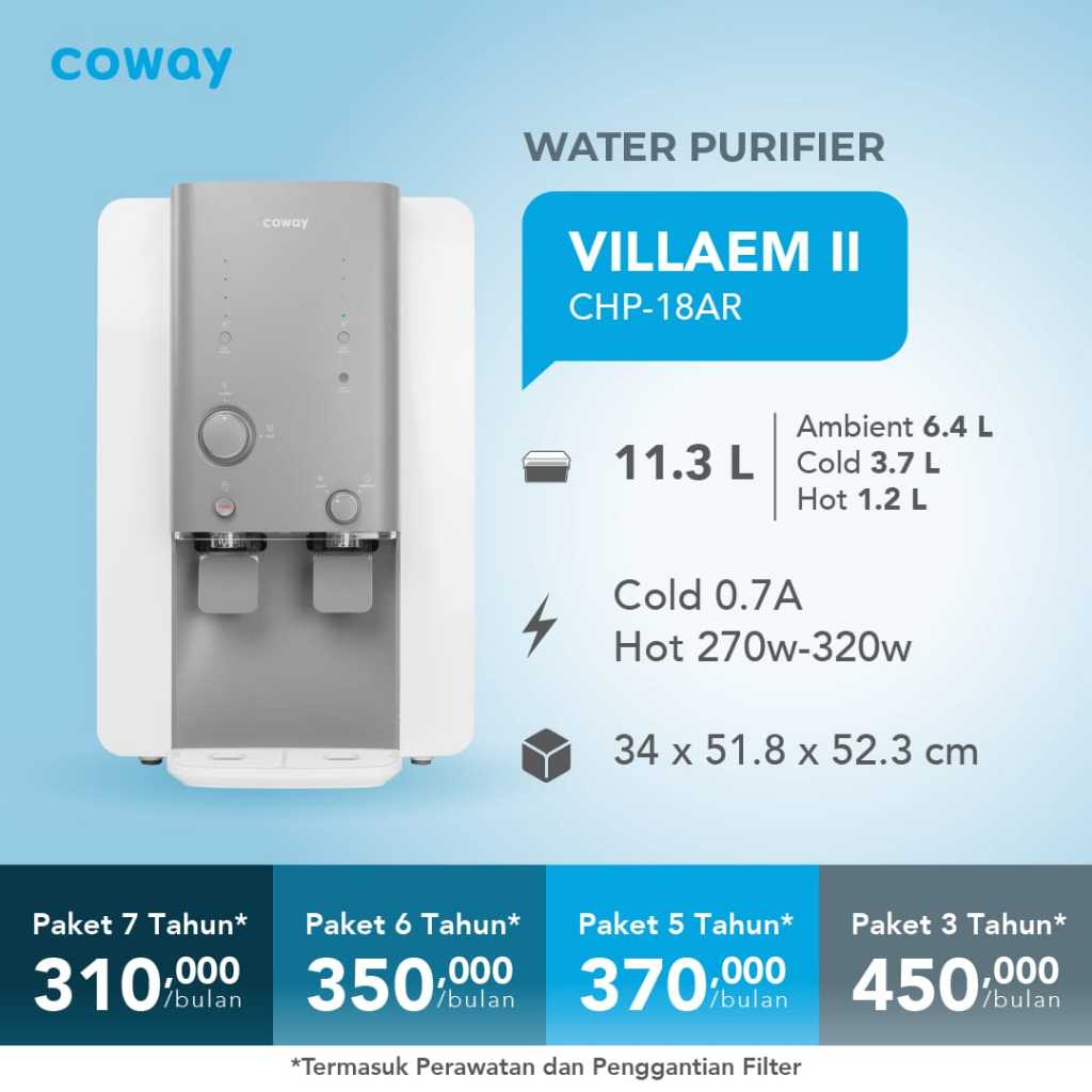 Coway Water Purifier Villaem II Dispenser Reverse Osmosis Pemurni Air RO Produk Only