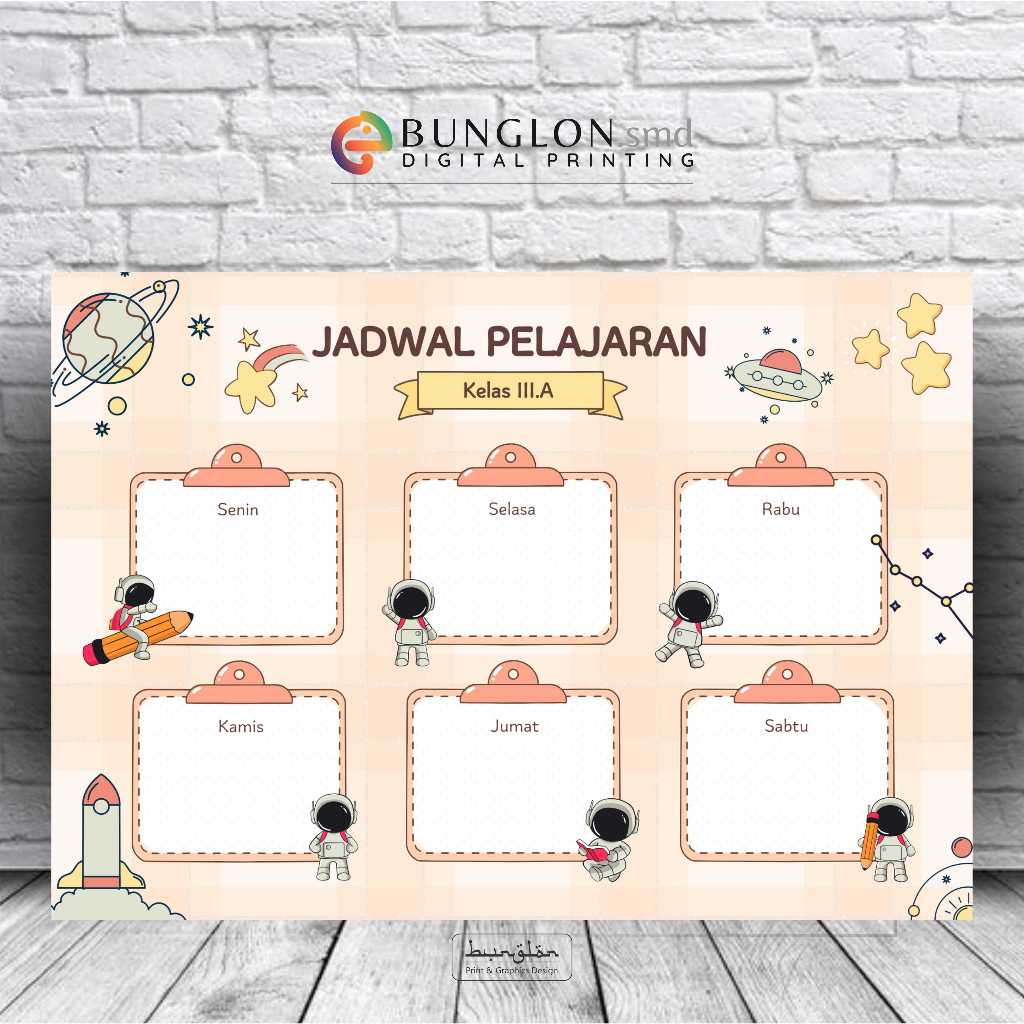 

Poster Jadwal Pelajaran Lucu