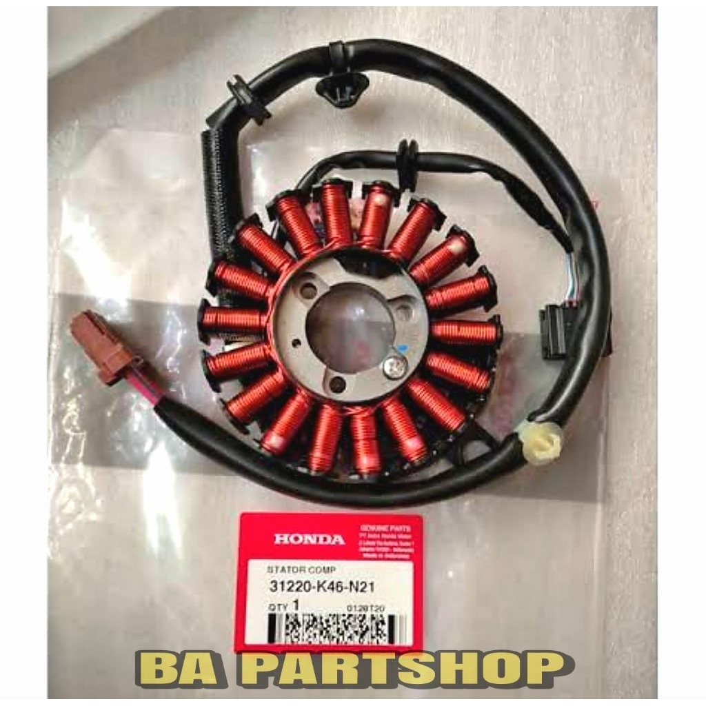 SPULL STATOR COMP VARIO 110 ESP LED K46 ASLI ORI HONDA 31220-K46-N21